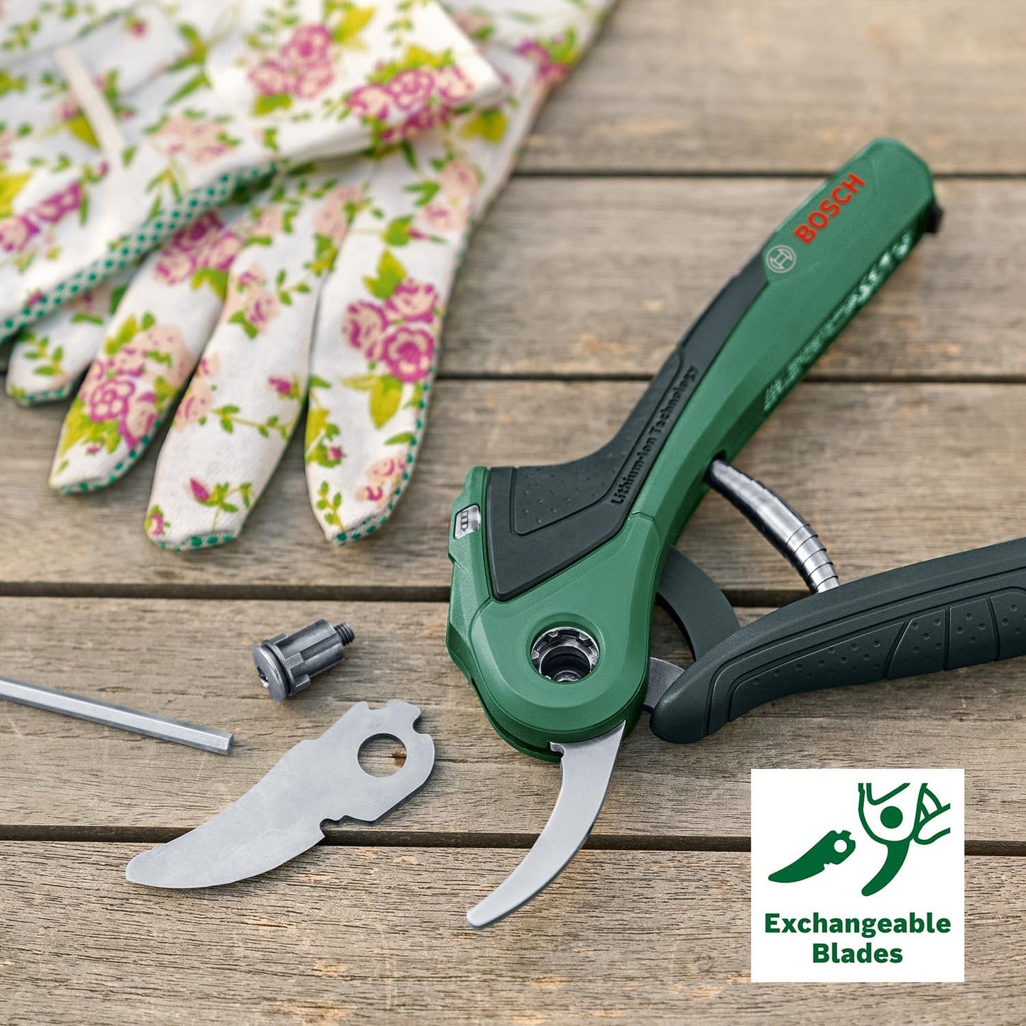 Akku-Gartenschere EasyPrune, 450 Schnitte/Akkuladung, Neues Design
