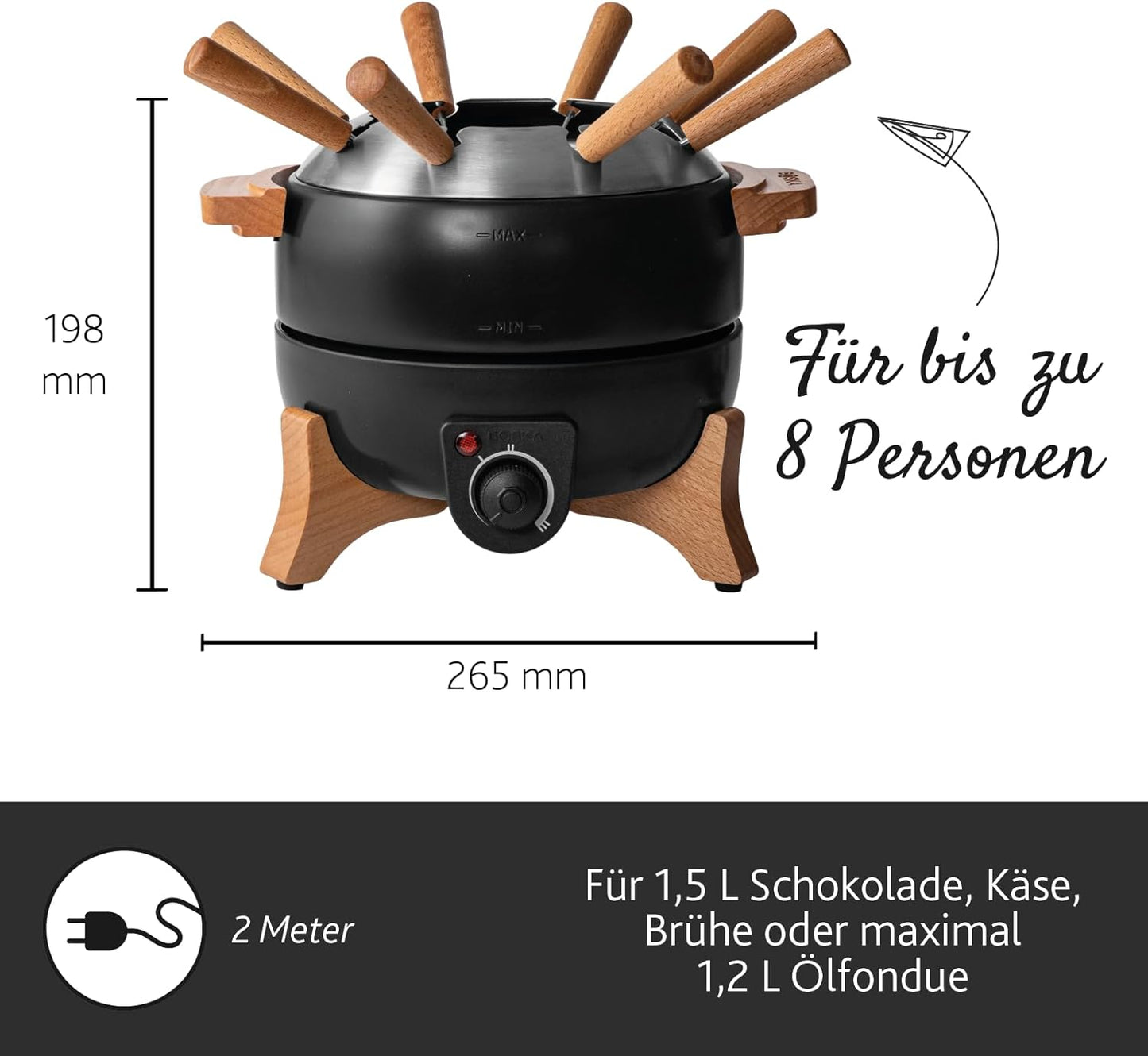 Fondueset mit Temperaturregler, Party