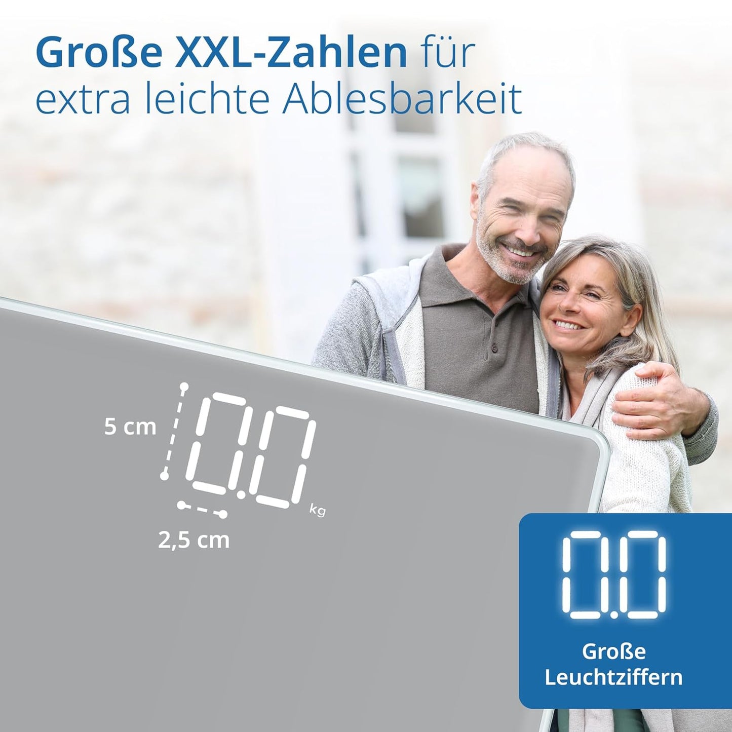 Digitale XXL Körperwaage, Grau
