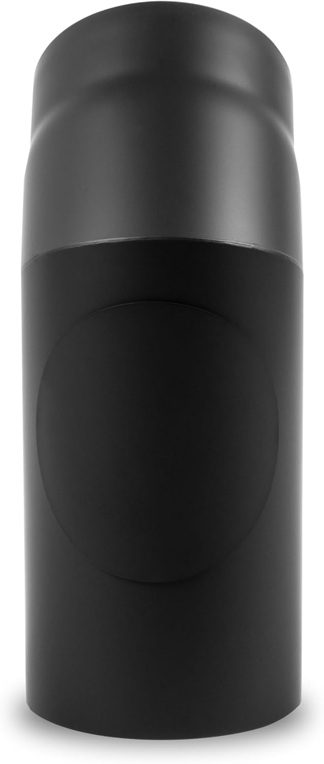 Ofenrohr-Bogen 45° mit Tür 150 mm, Bogen 45° mit Tür - Ø 150 mm Schwarz