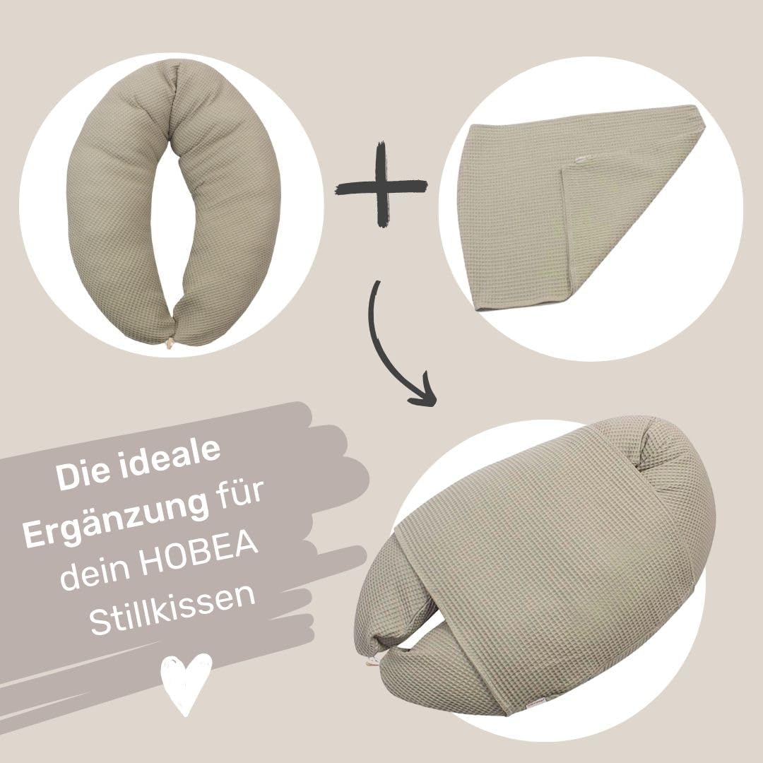Baby-Lagerungsbezug für Still- und Schwangerschaftskissen XXL, Musselin Graublau Lagerungsbezug