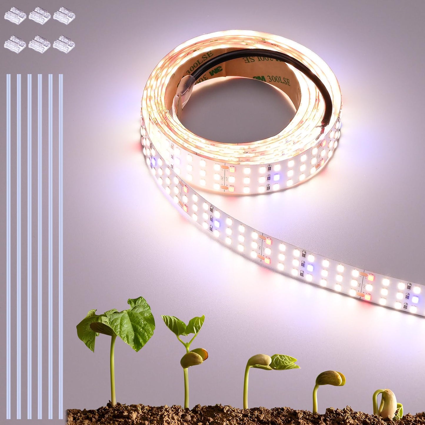 LED Pflanzenlampe 5M Vollspektrum Pflanzenlicht, 5M