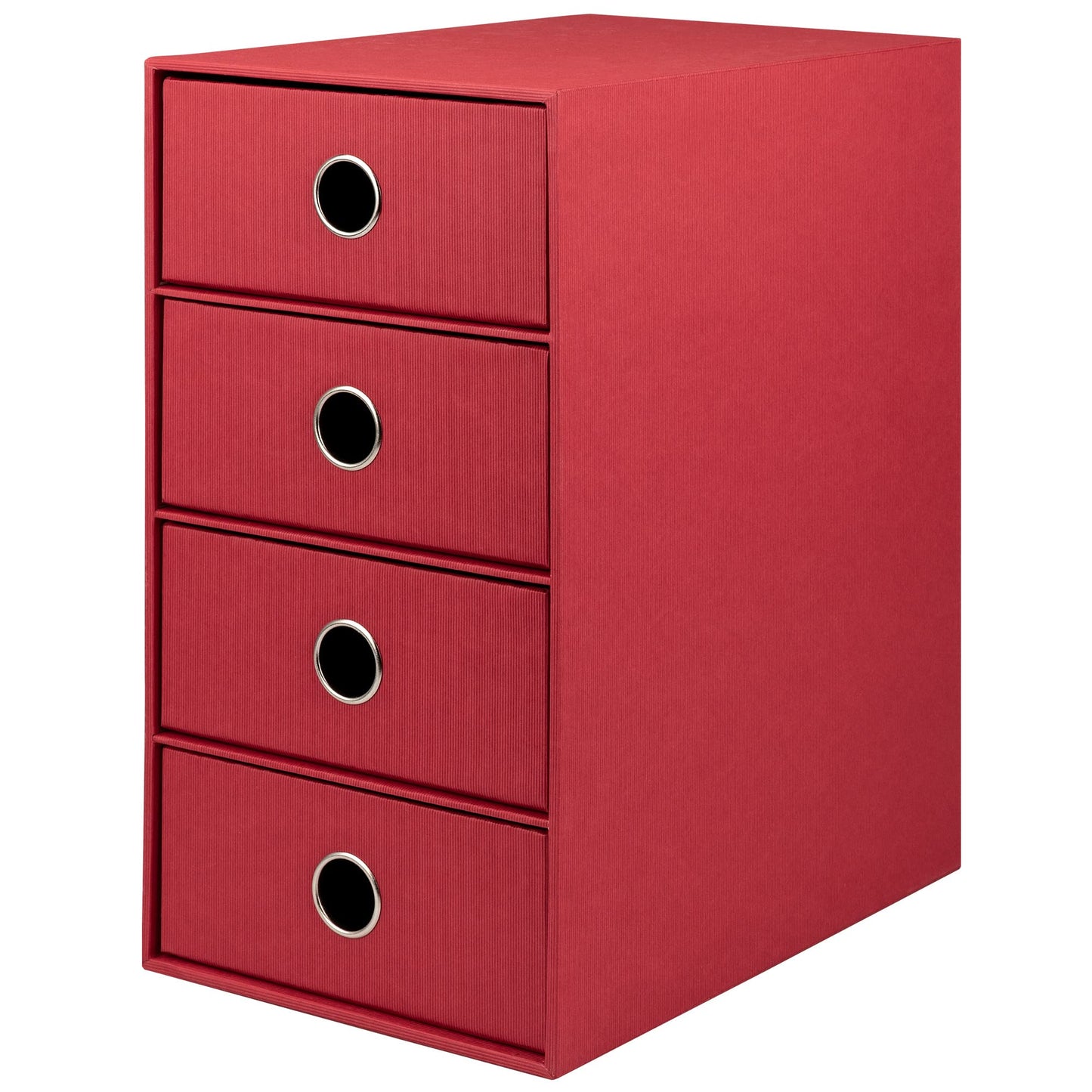 Schubladenbox mit 4 Schubladen, Rot