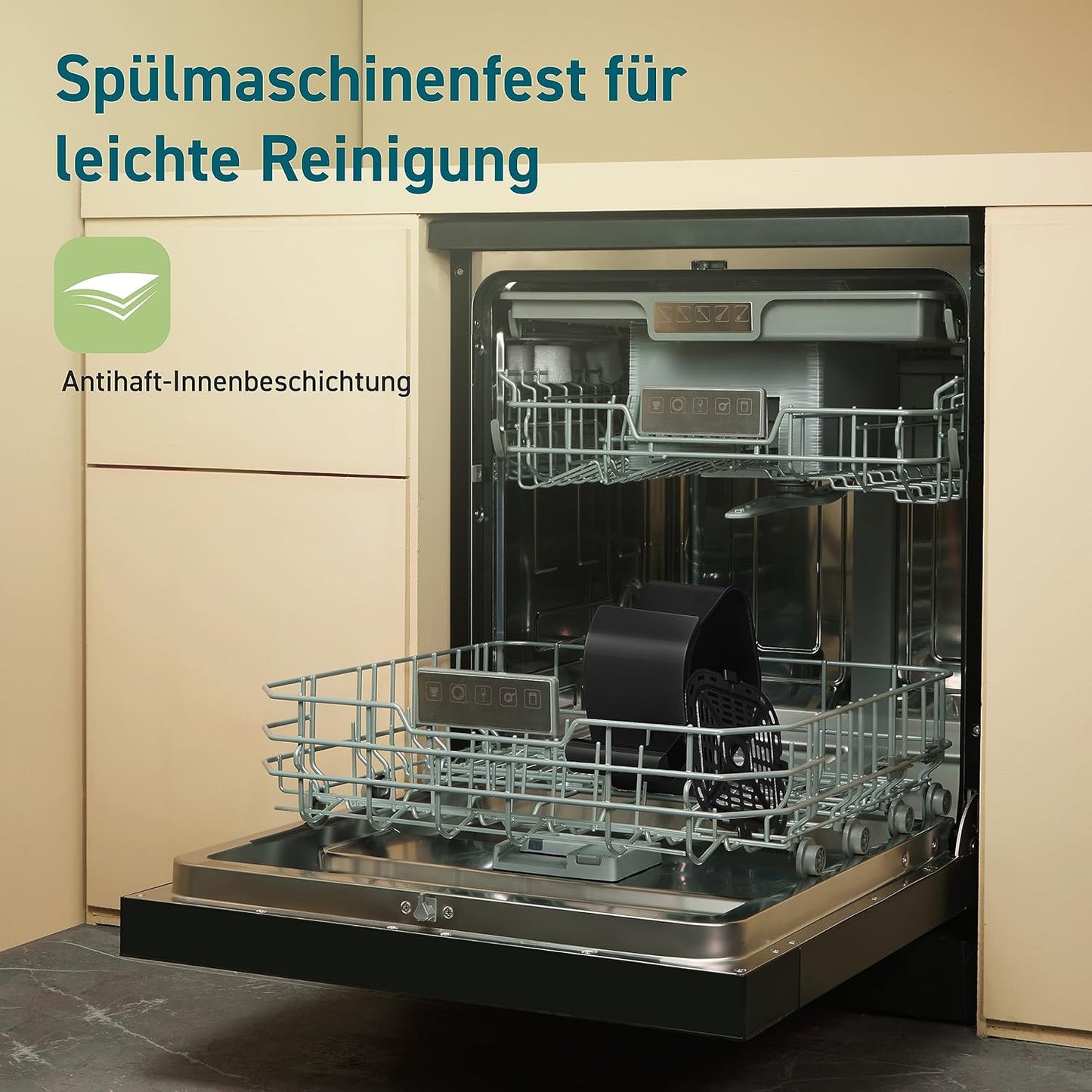 Kompakte Mini-Heissluftfritteuse, Mini 2L