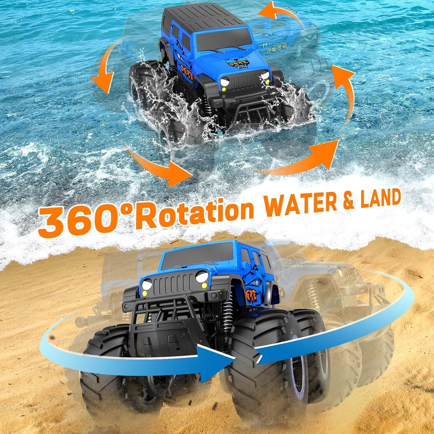 Ferngesteuertes 4WD Offroad-Auto (Wasserdicht), Haie