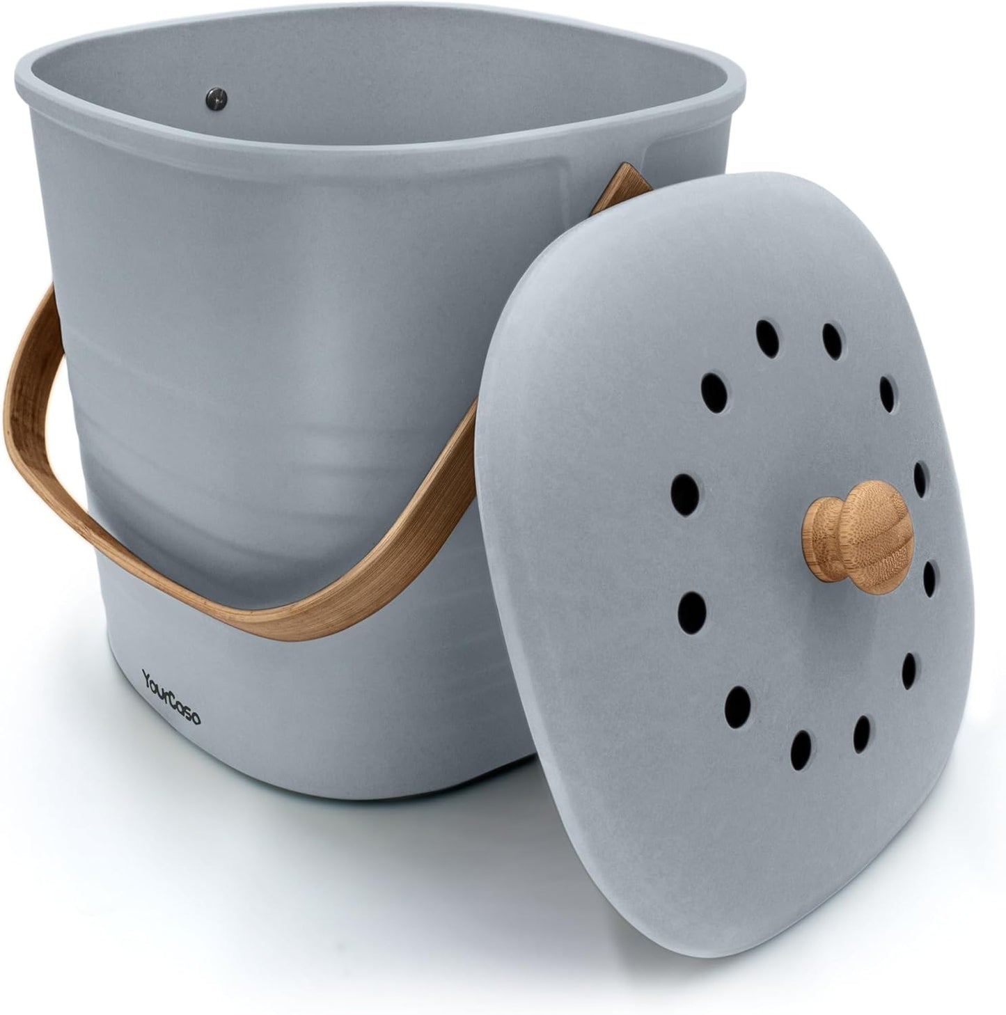 Geruchsdichter Komposteimer, 4L Grau