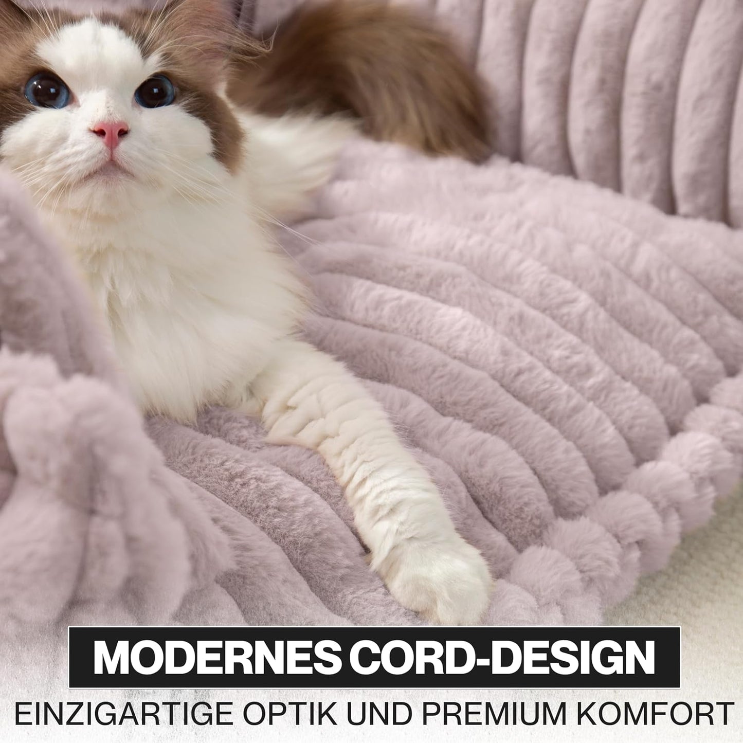 Katzensofa Chaffar, Zartrosa M (80cm)