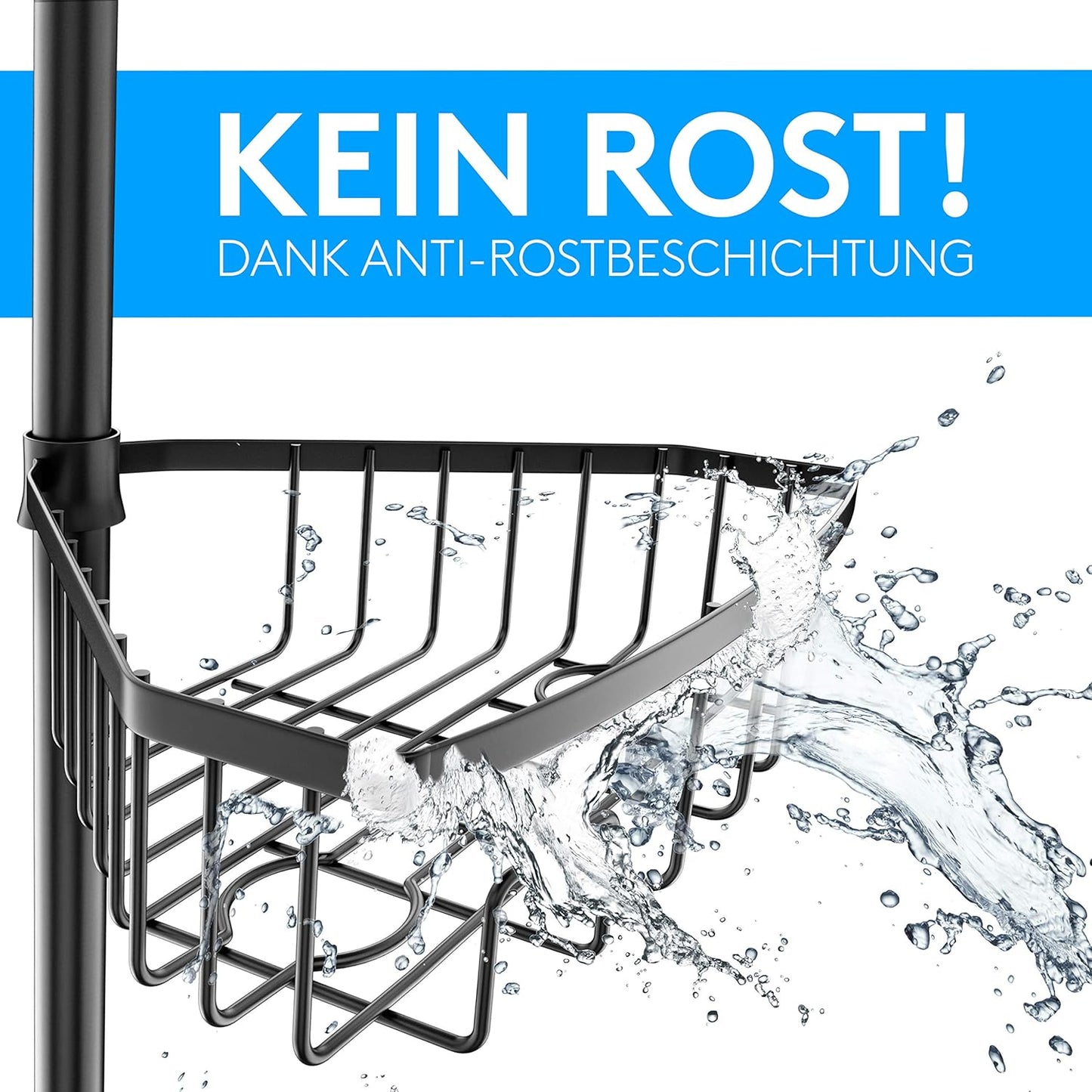 Teleskop-Duschregal für Dusche ohne Bohren