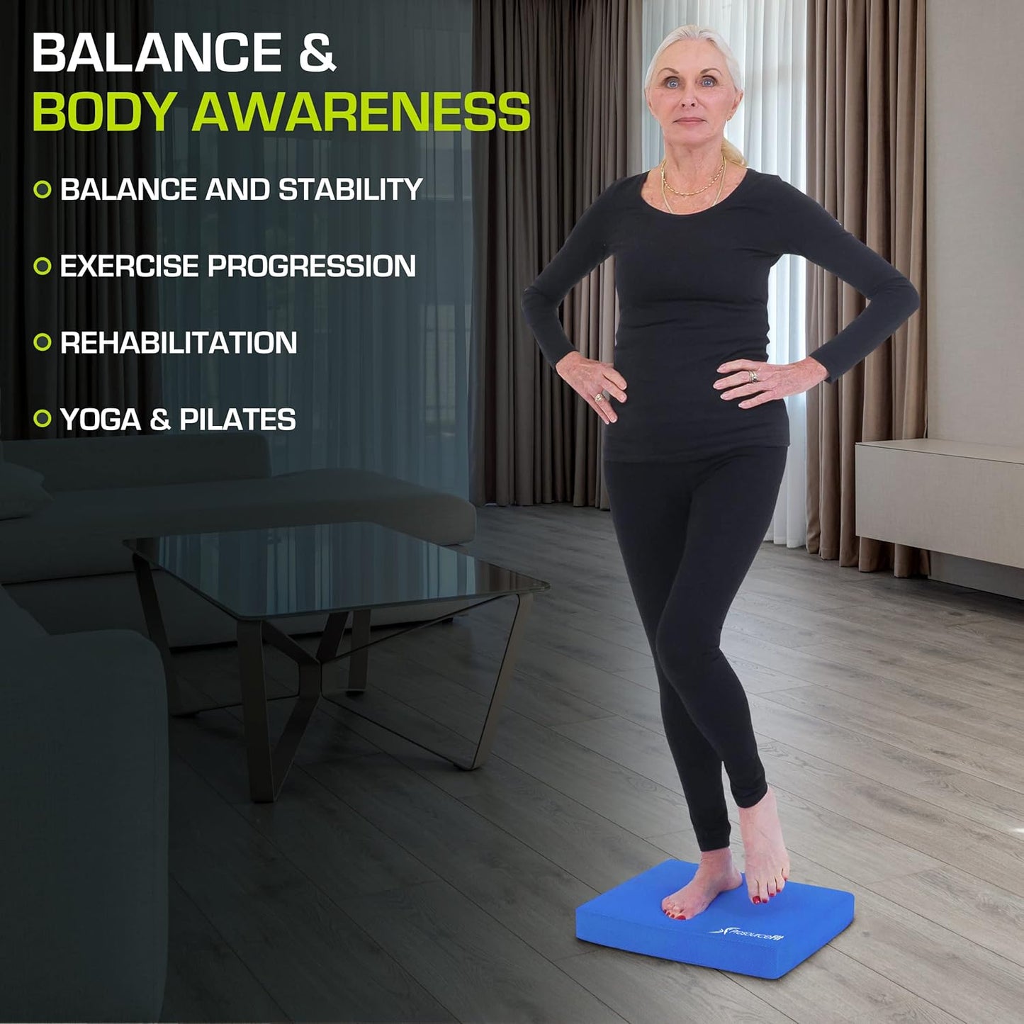 Übungs-Balance Pad, Blue - L - (15.5" x 12.75")