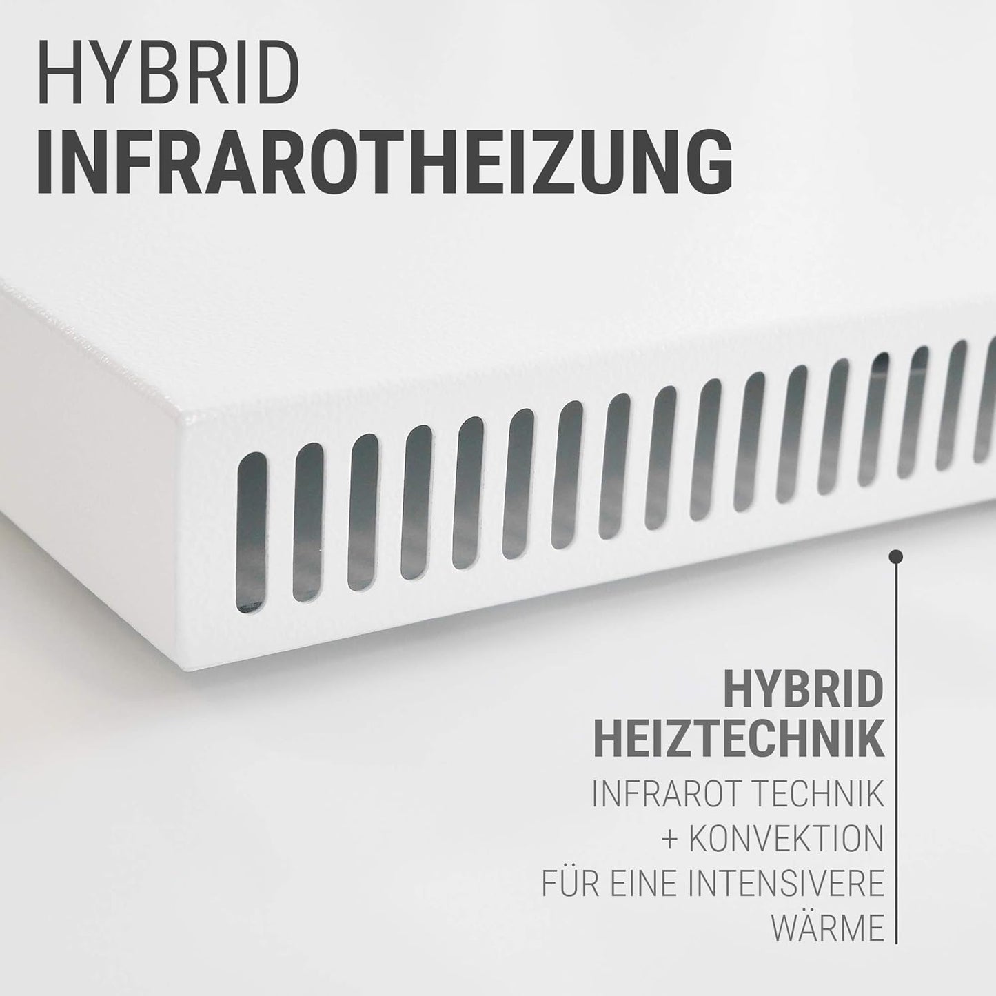 Konvi Infrarotheizung mit Thermostat, 1200 Watt