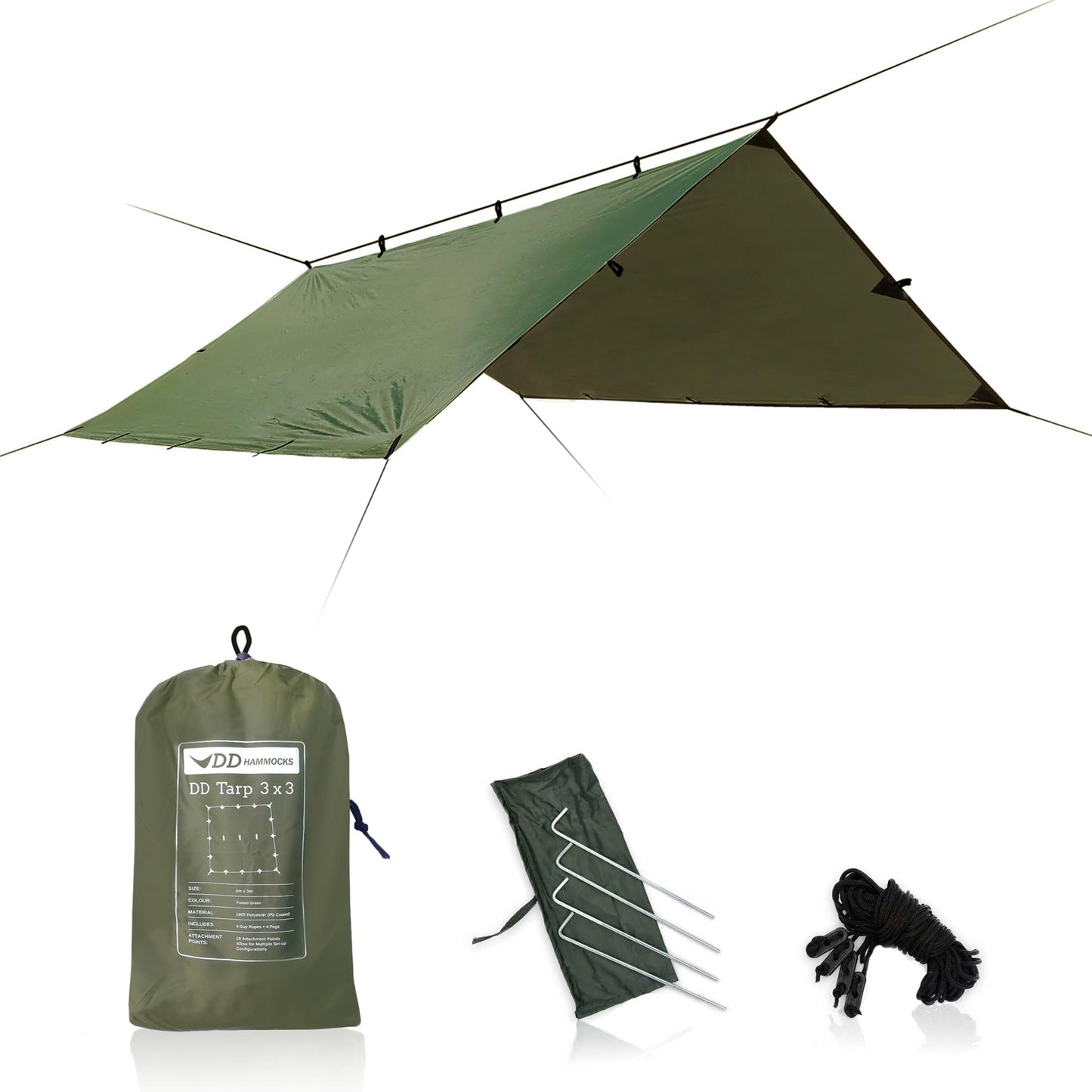 Wetterfestes Tarp, Grün