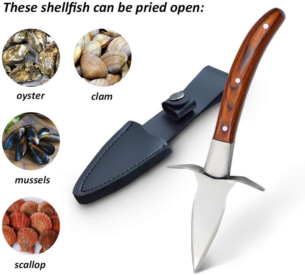 Austernmesser-Set mit Handschuh, 1 Knife+L glove
