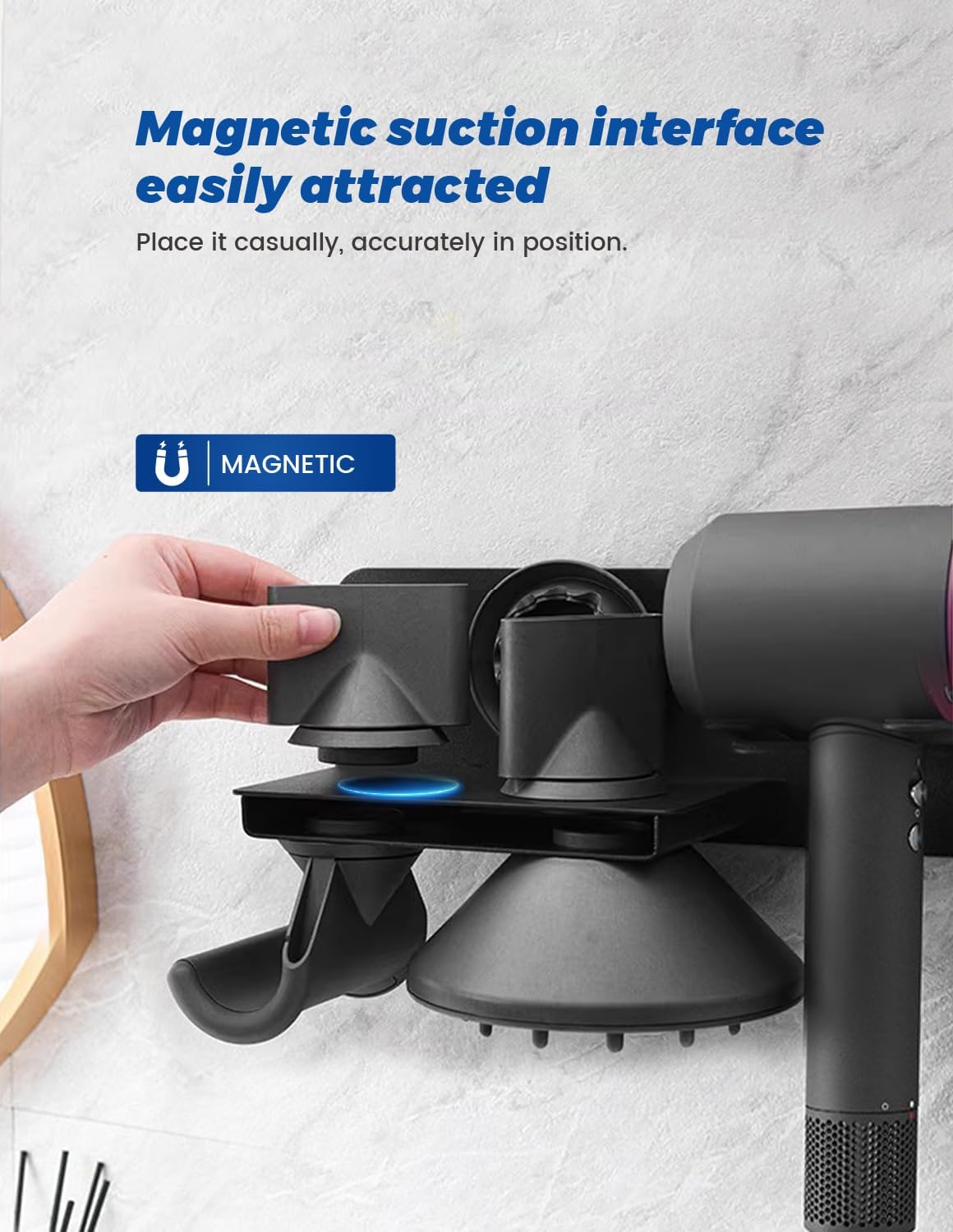 Fönhalterung für Dyson Supersonic ohne Bohren, Standardmodell