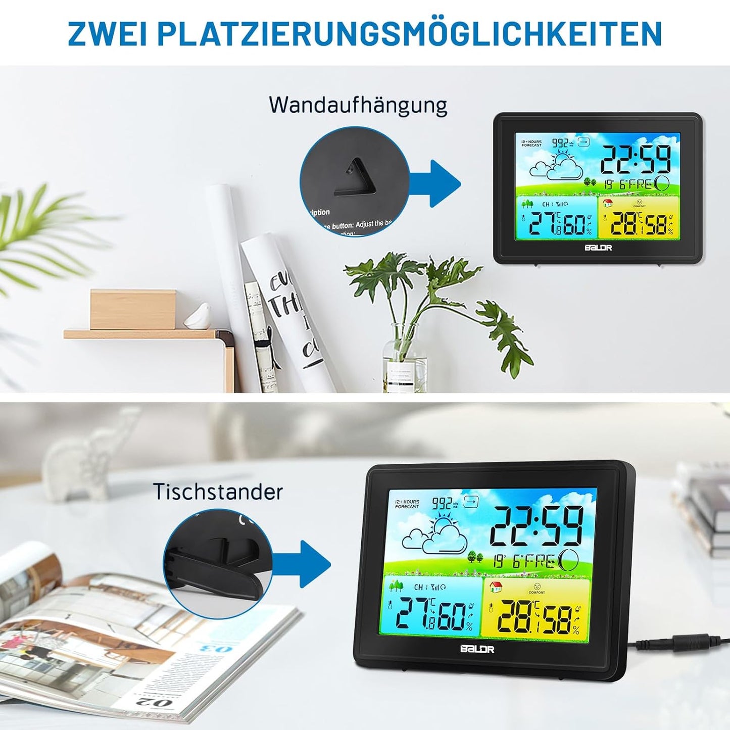 Funk-Wetterstation mit Aussensensor
