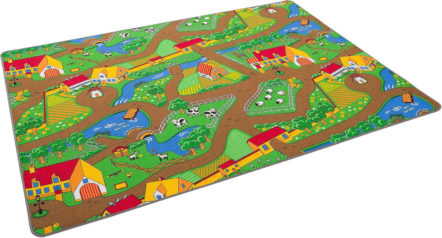 Beidseitiger Strassen-Spielteppich, 100x165 cm Duoplay