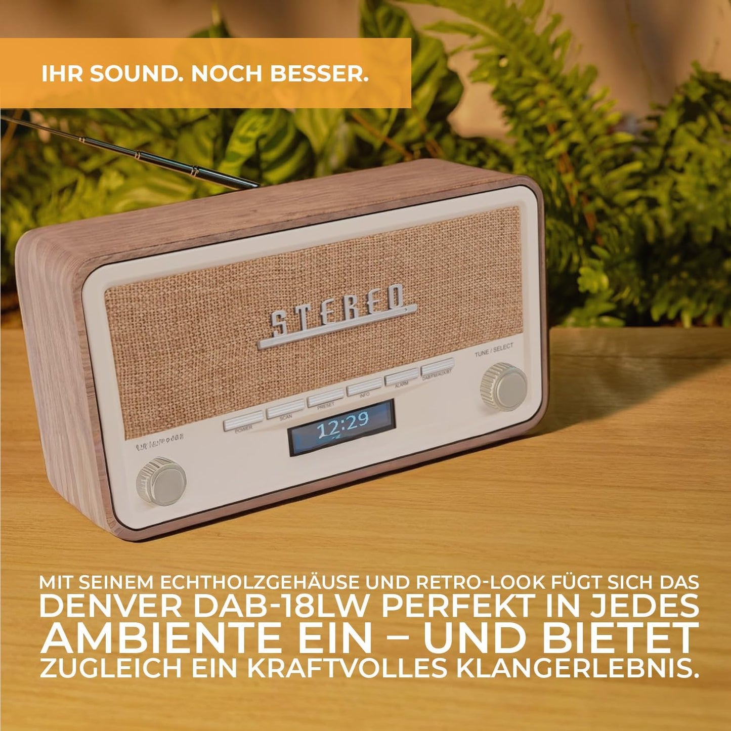 DAB-18 Retro DAB Digitalradio mit Bluetooth