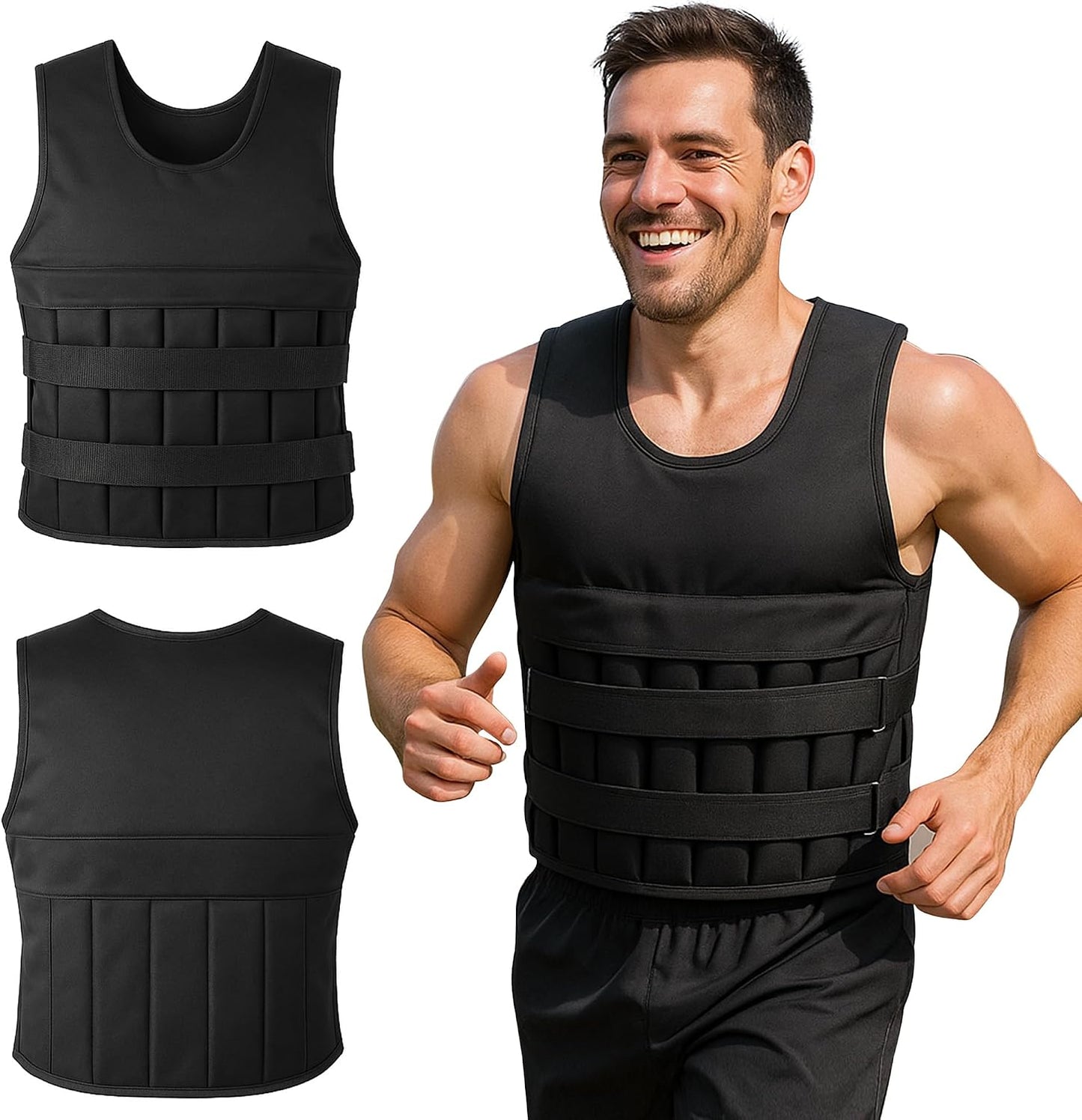 Gewichtsweste für Krafttraining und Laufen, 10 kg, 10 Kilogramm