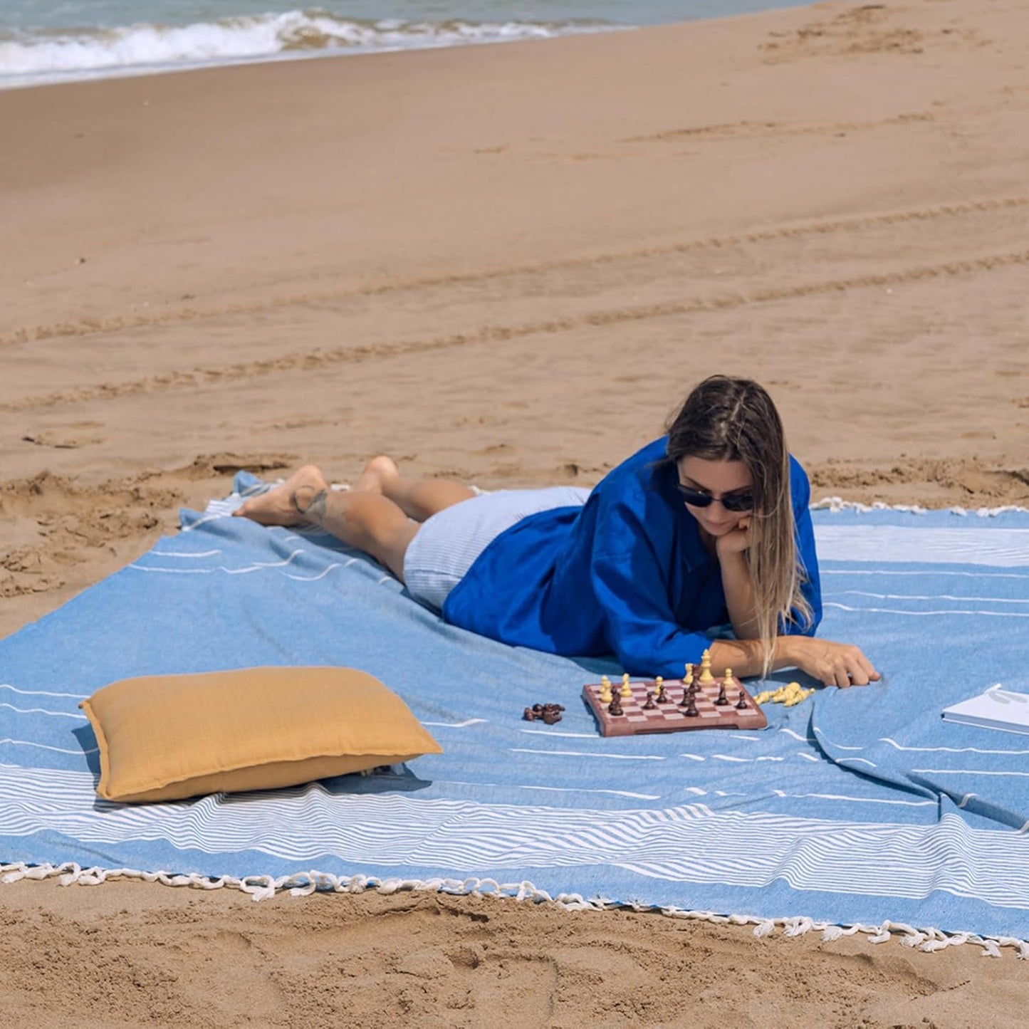 XXL-Strandtuch, Blau