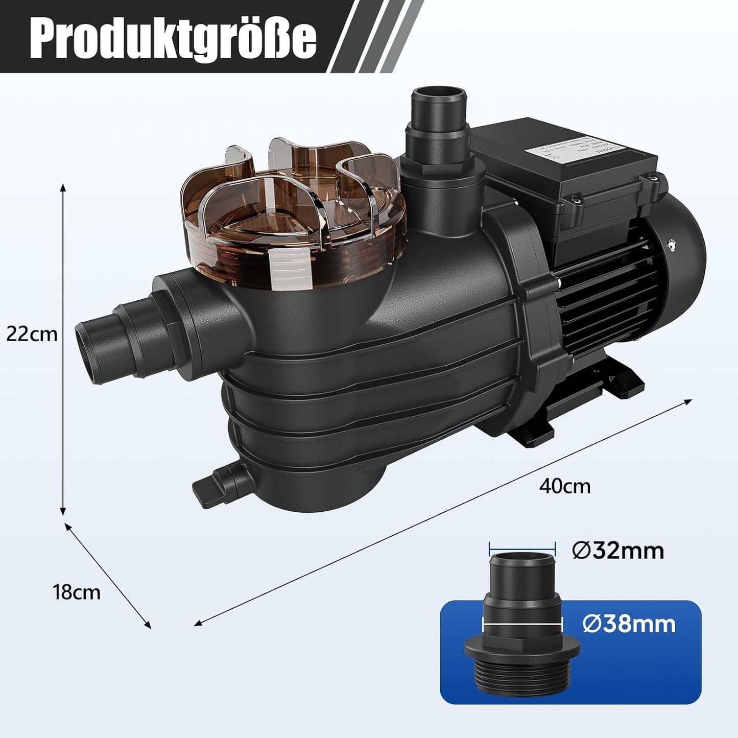 Energieeffiziente Poolpumpe, 7900 l/h