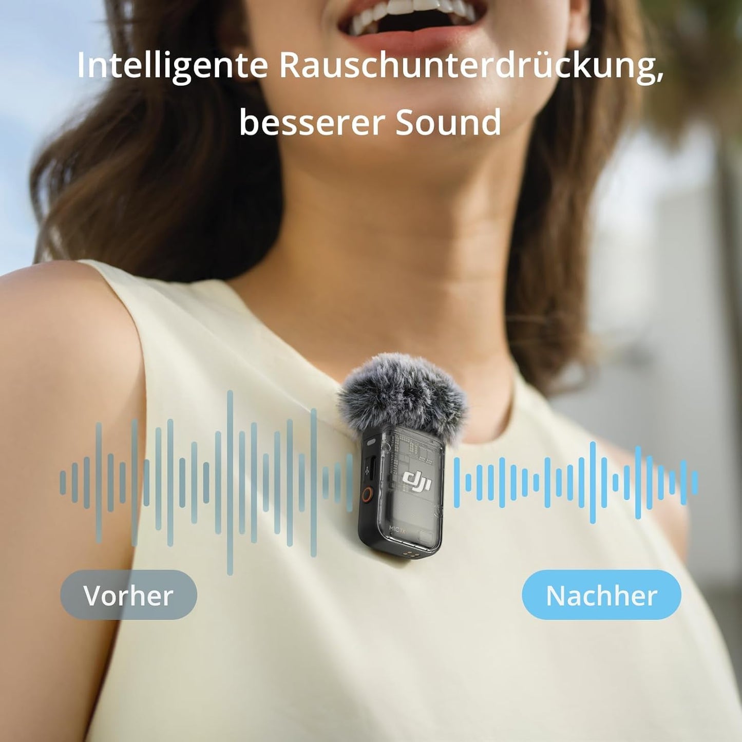 Mic 2 (1 Sender + 1 Empfänger) mit Rauschunterdrückung, DJI Mic 2 (1 Sender + 1 Empfänger)