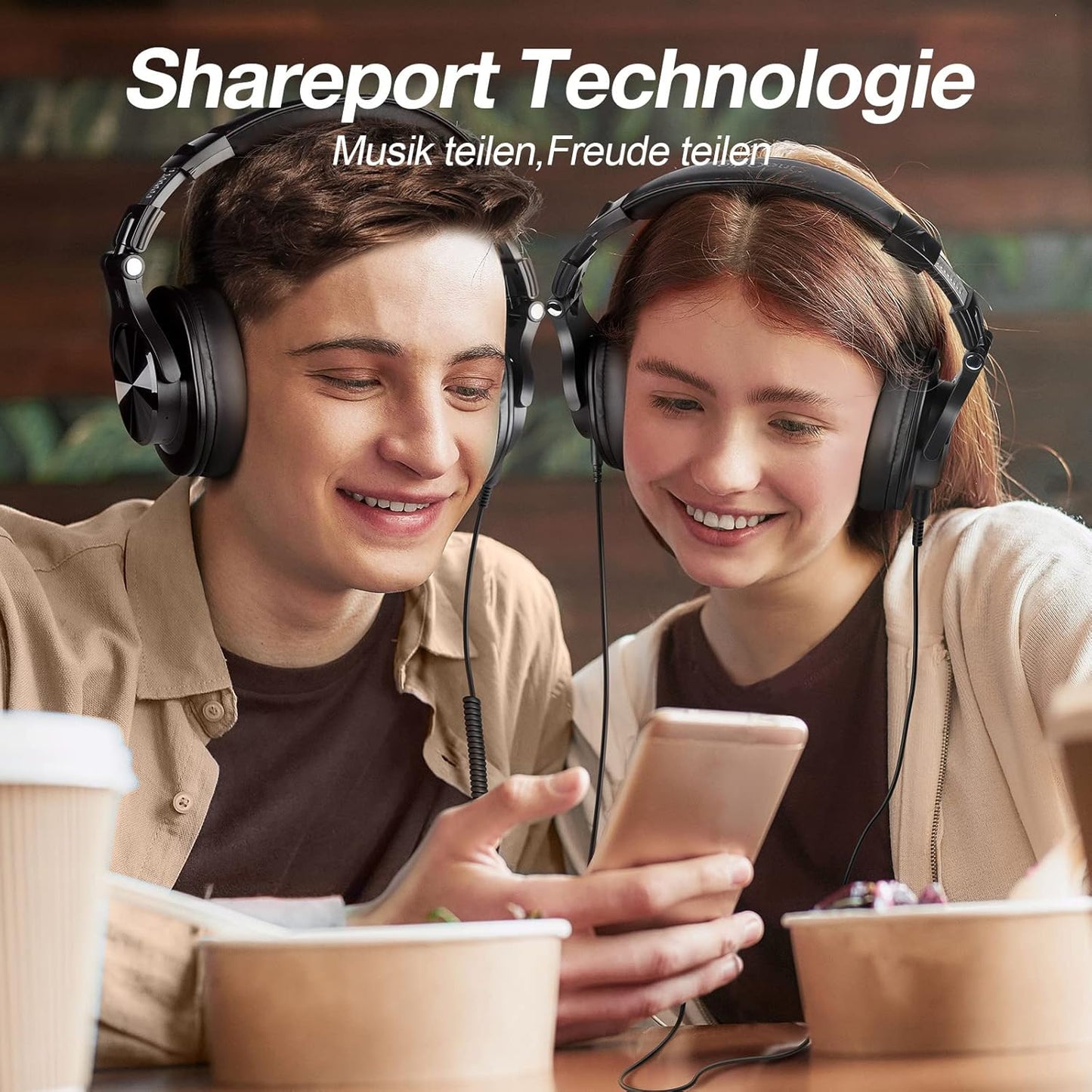 Kabellose Over-Ear Kopfhörer A70 mit HiFi-Stereo Sound, Schwarz