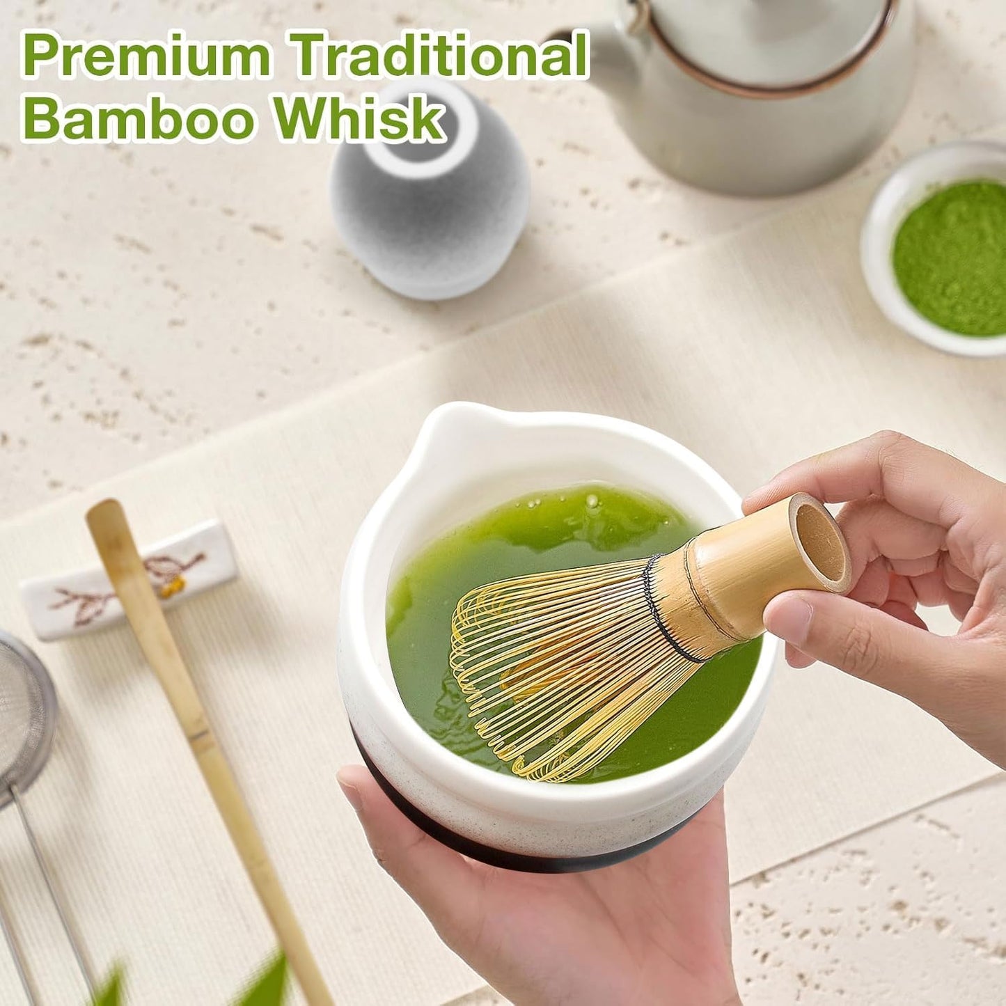 5-teiliges Matcha-Tee-Set, Schwarz