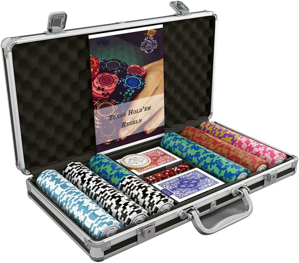 Pokerkoffer Carmela mit 300 Clay-Chips, 300 Chips