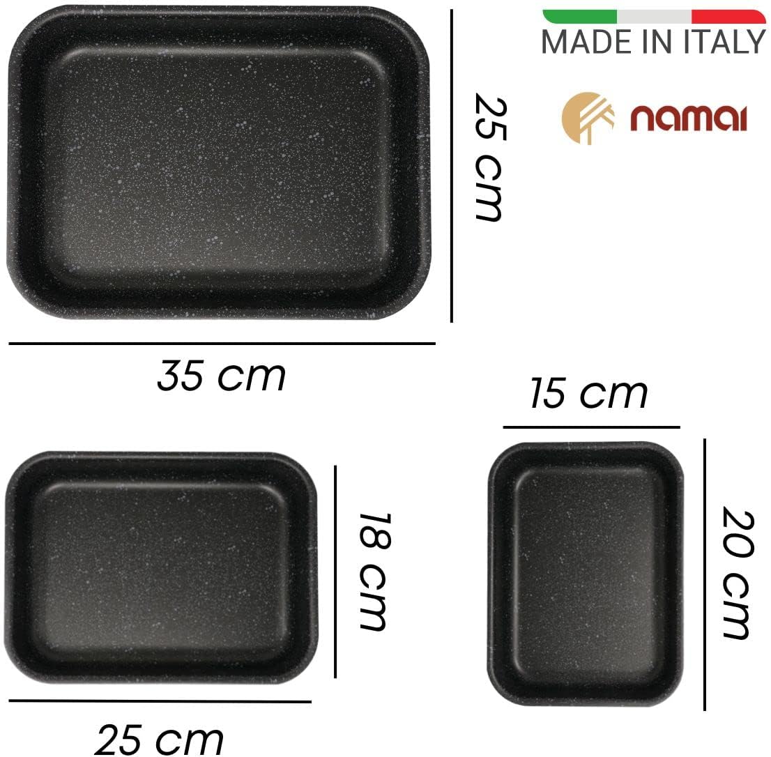 3-teiliges Auflaufformen-Set, Set 3 Teglie Forno 2