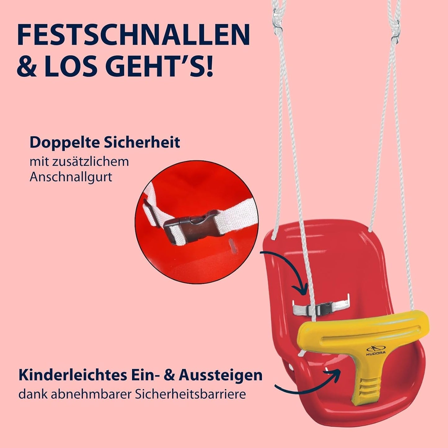 Kleinkindschaukel, Rot/Gelb