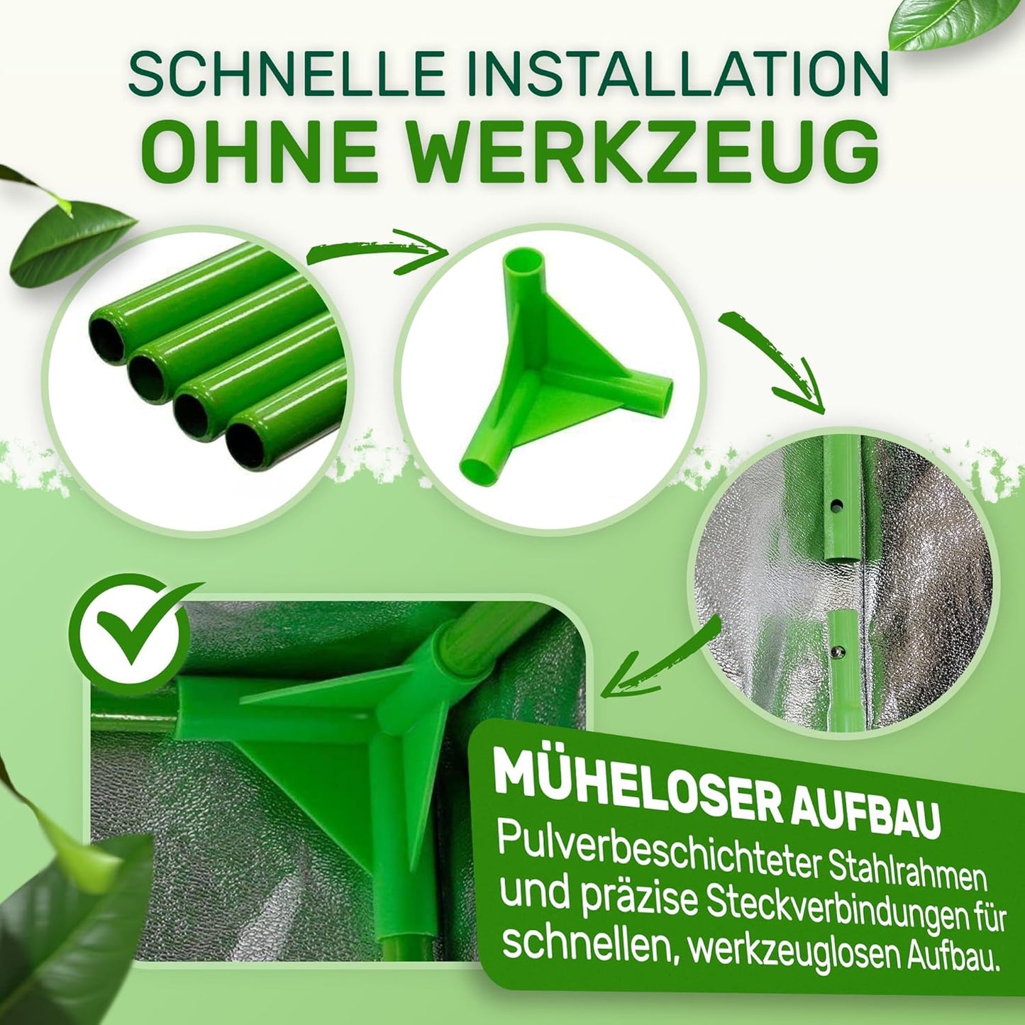Growbox Set mit Messgerät, 40 x 40 x 160 cm