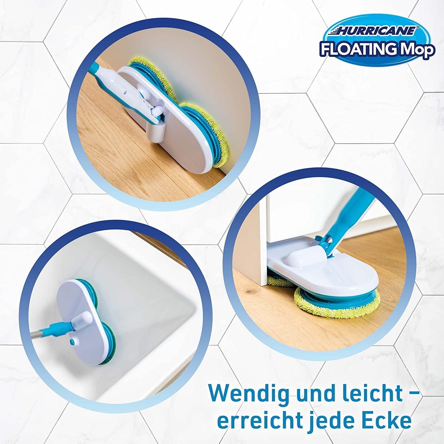 Elektrischer Bodenwischer mit Mikrofaser Pads, Floating Mop Gerät