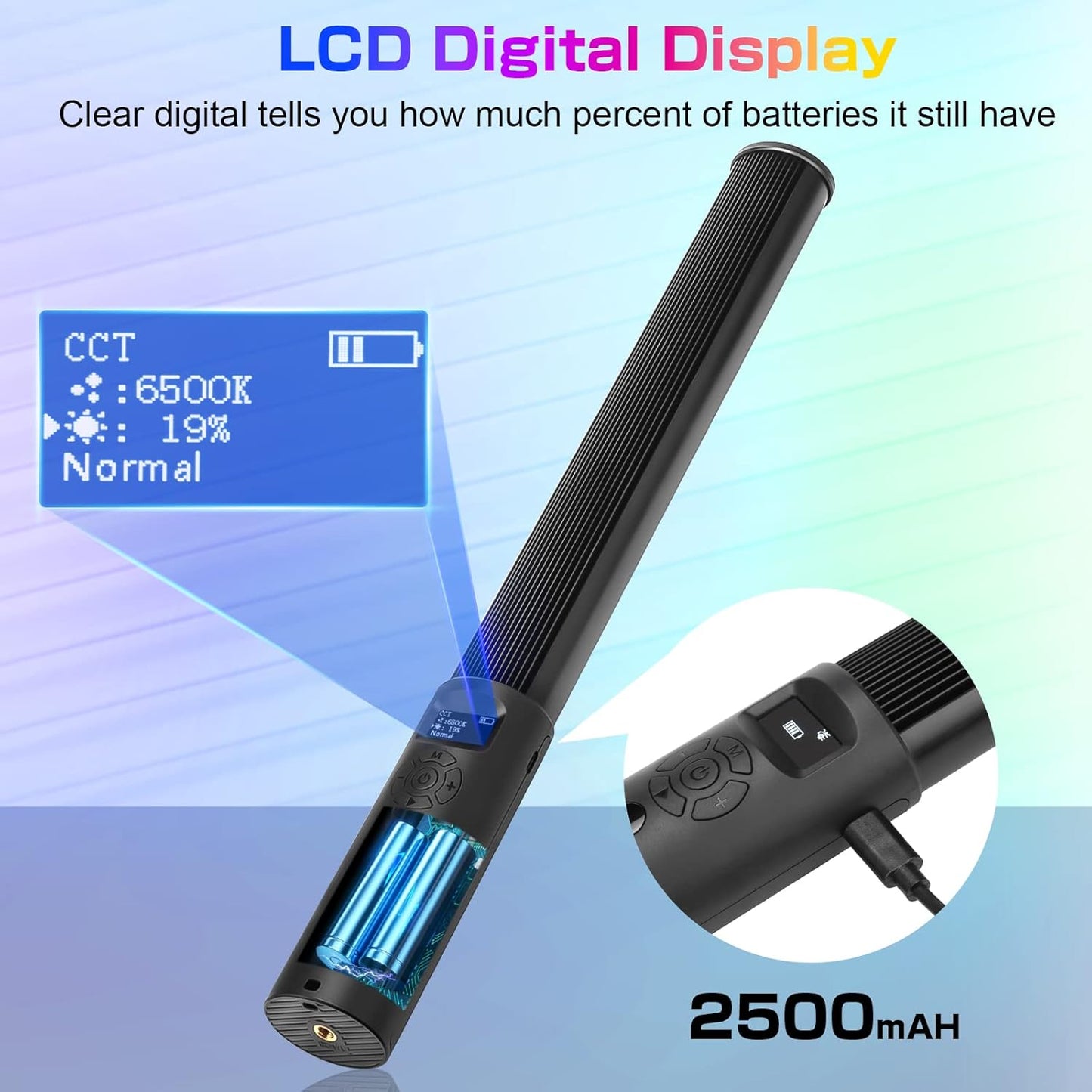 P400 RGB-Videoleuchte mit Effekten für Fotografie
