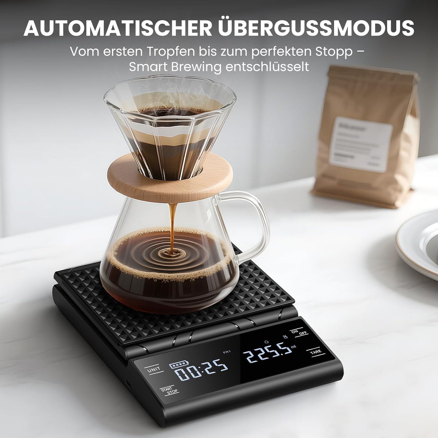 Digitale Kaffeewaage mit Timer