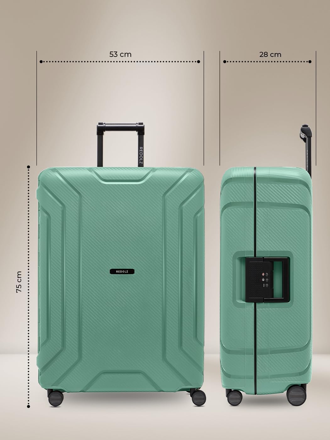 Essentials 15 - Hartschalenkoffer mit 3-Punkt-Verschluss, Sea Green Koffer L (75 cm)