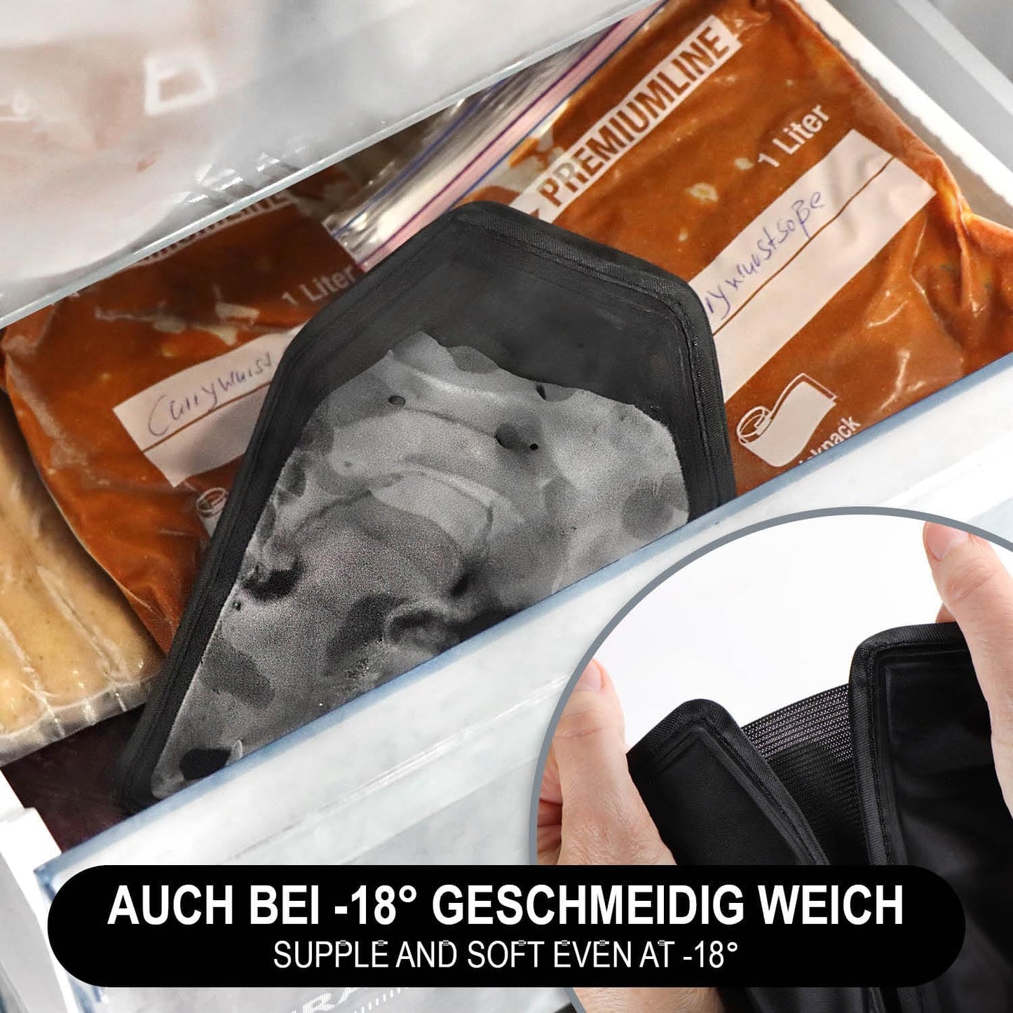 2er-Set Flaschenkühlmanschette, 02 Stück - Schwarz