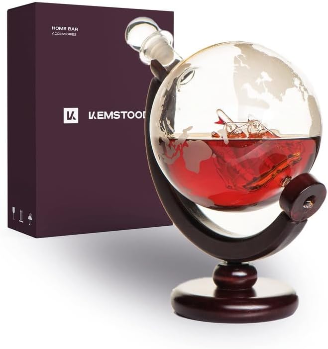 Whiskey-Dekanter, Karaffe Globus Set