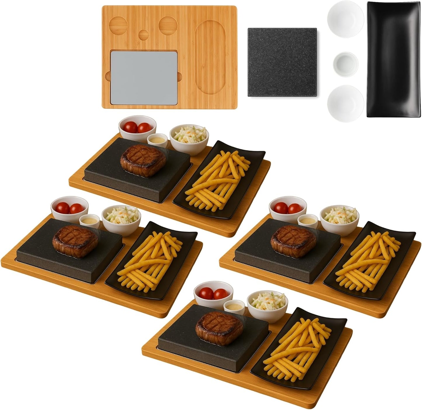 Hot Stone Grill mit Servierplatte