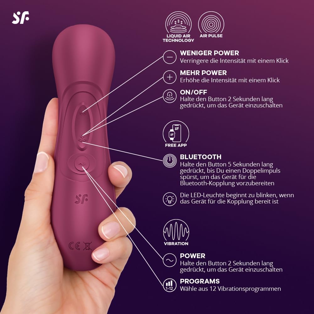 Pro 2 Generation 3 Vibrator mit App-Steuerung, bordeaux