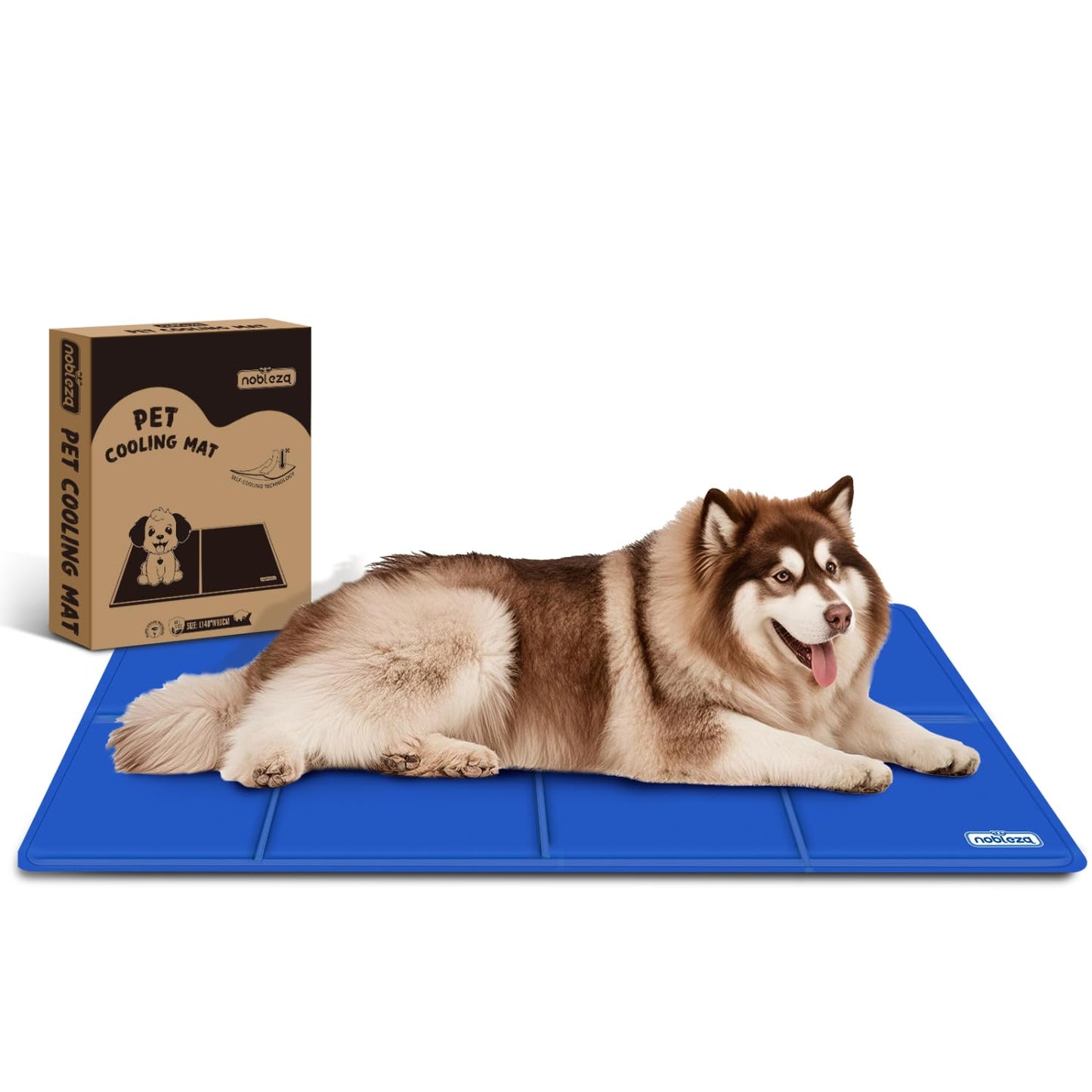 Selbstkühlende Hundematte XXXL, L 140 x B 90 x H 1 cm Blau