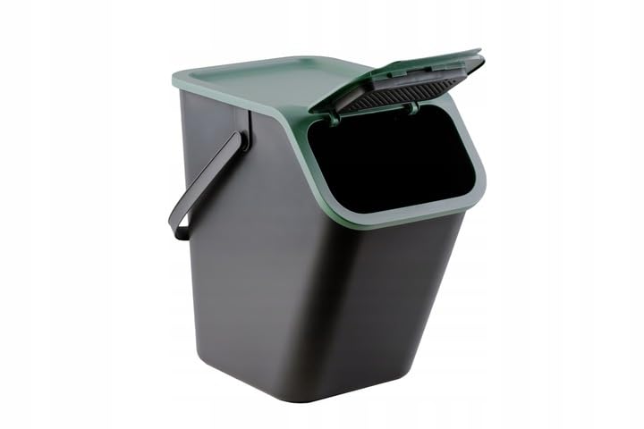 Küchen-Mülleimer mit Deckel (25L), 25L Grün
