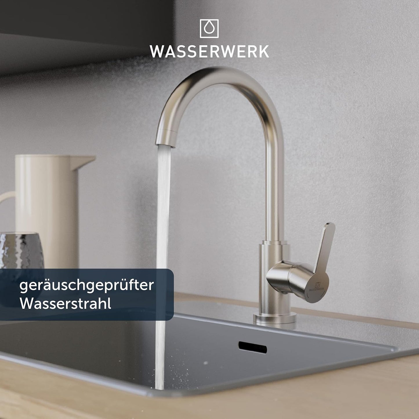 Küchenarmatur WK5 mit Einhebelmischer, Edelstahl