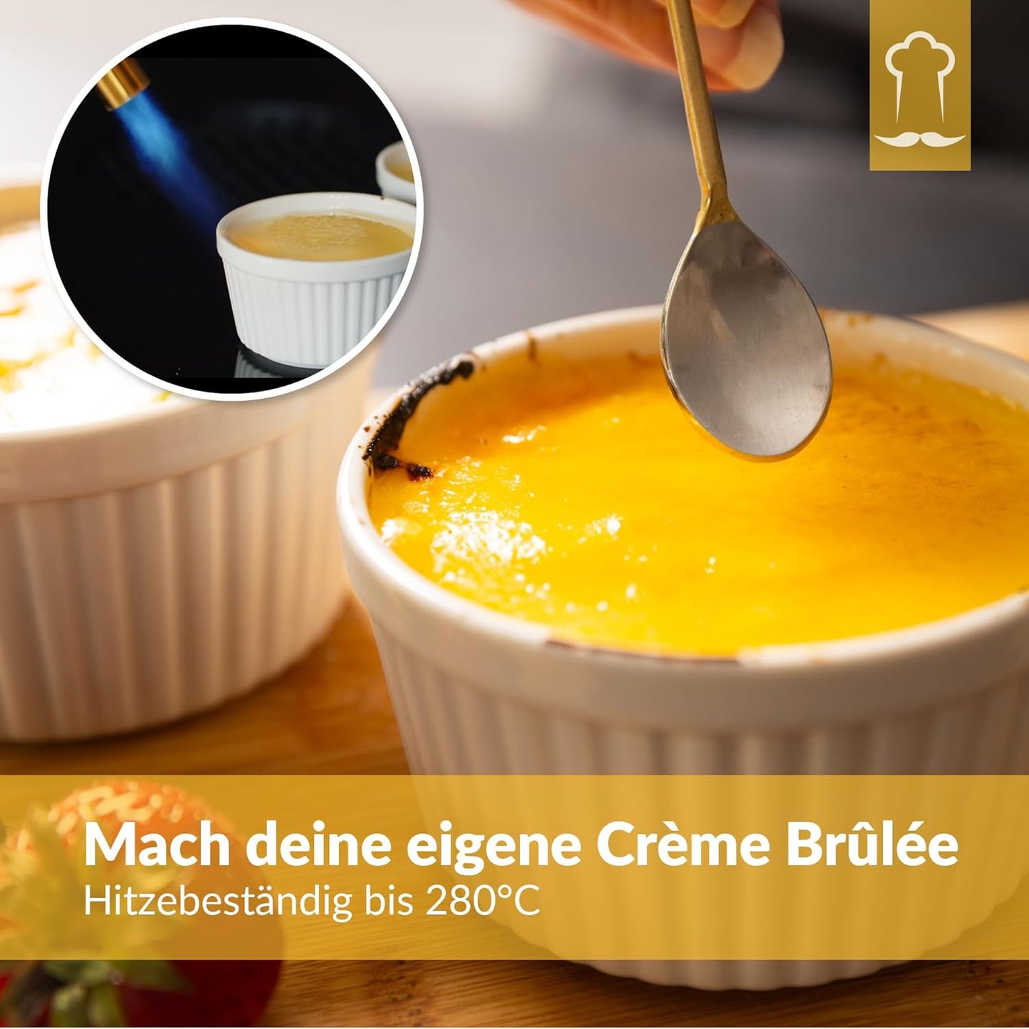 10-teiliges Souffléförmchen Set, Weiss 10 pack - 170 ml