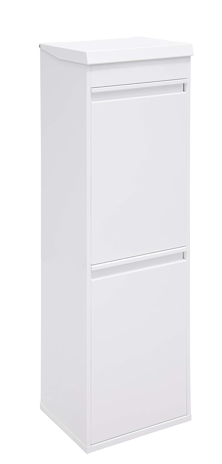 Mülltrennsystem mit 2 Fächern, Weiß Top - Mit Aufbewahrungsbox