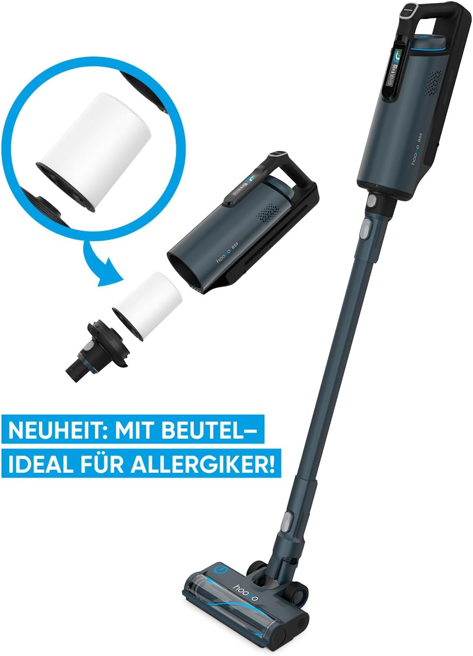 Akkustaubsauger BS5, Graphit Akku mit Beutel