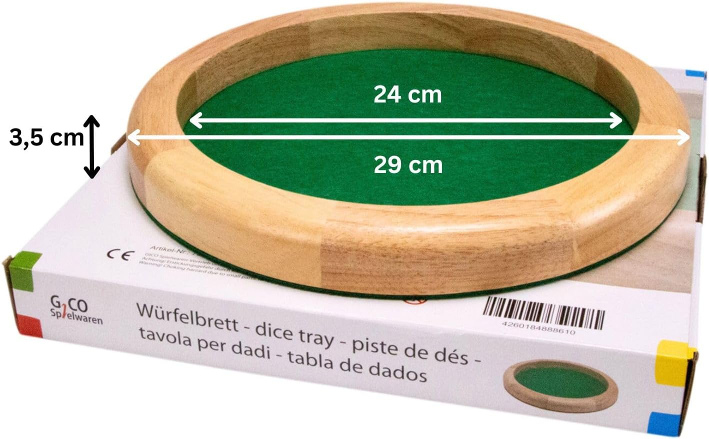 Rundes Würfelbrett