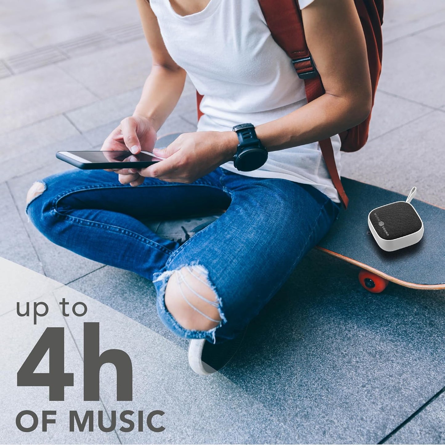 Kompakter Mini-Bluetooth-Lautsprecher, Weiss