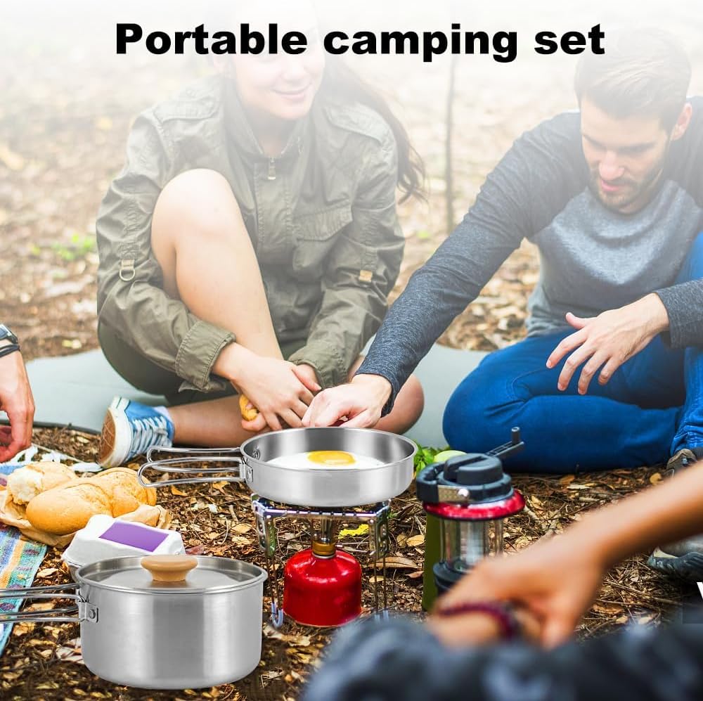 Camping Kochgeschirr-Set mit faltbarem Griff