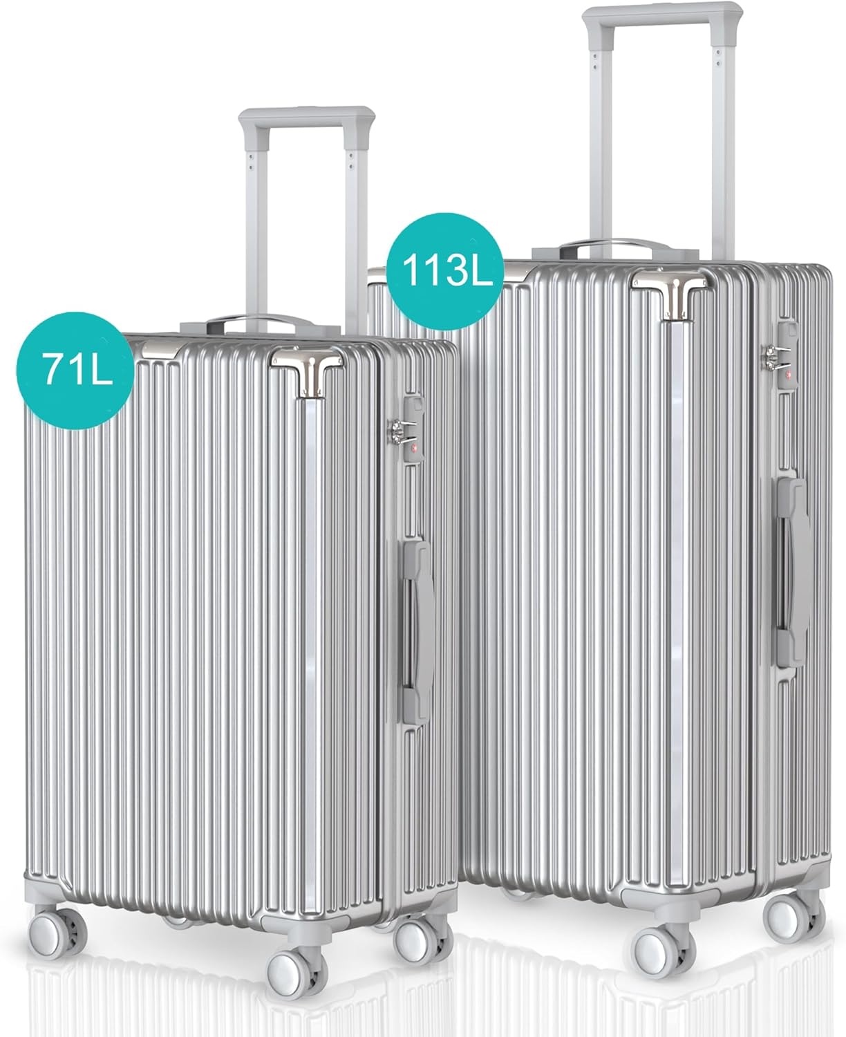Hartschalenkoffer-Set mit TSA-Schloss (2-teilig), M/L