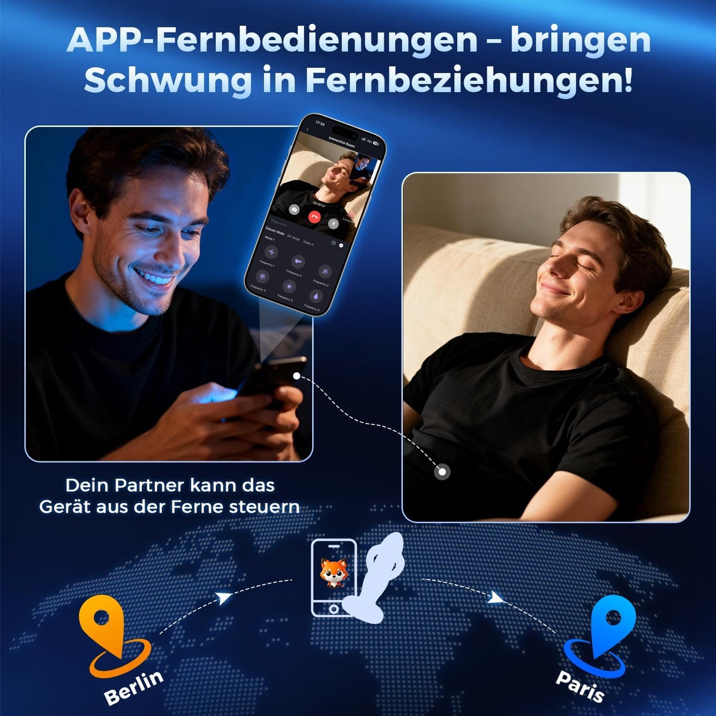 3-in-1 Prostata Vibrator mit Stossfunktion