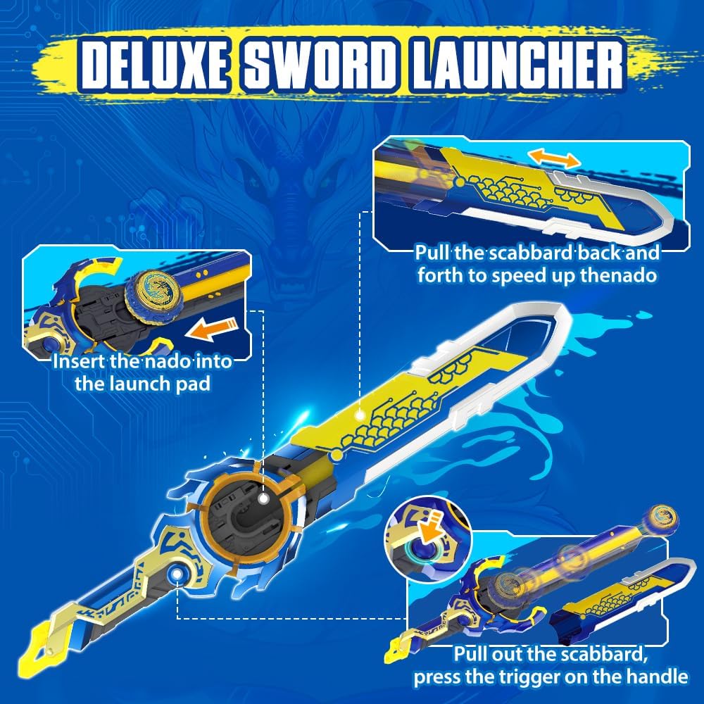 Battle Tops Kreisel-Set Split Series Sacred Shield Double Dragon S, Dragon Shield
